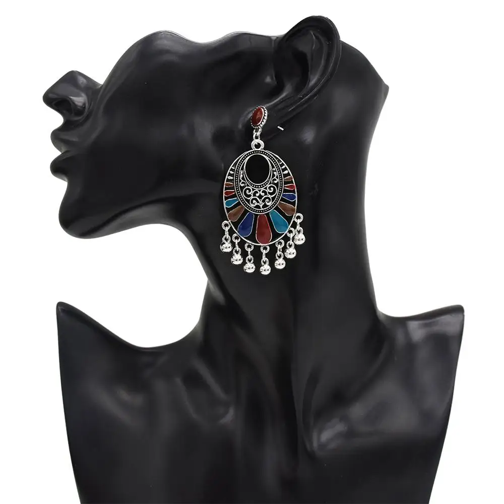 Таиландские Винтажные висячие серьги в виде колокольчиков индийские Богемские