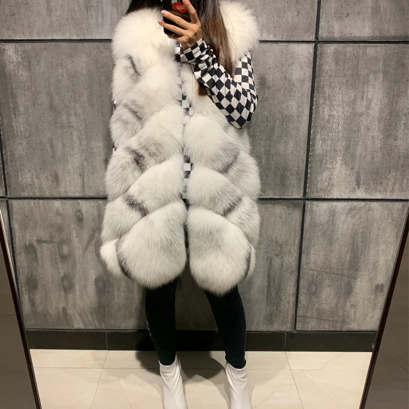 Жилет из натурального меха женский жилет лисьего | Женская одежда