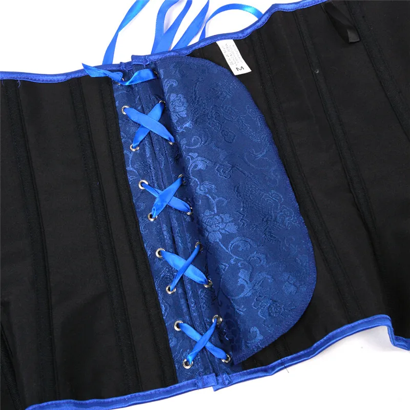 

caudatus sexy brocade jacquard corsets bustiers tpps floral overbust corset pattern costume espartilho blue fashion