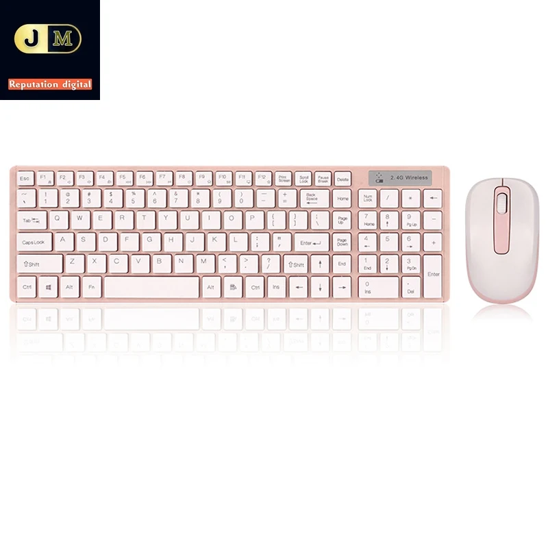 

2.4G Wireless Silent Keyboard and Mouse Multimedia Full-size Keyboard Mouse Combo Set For Notebook Laptop Desktop PC