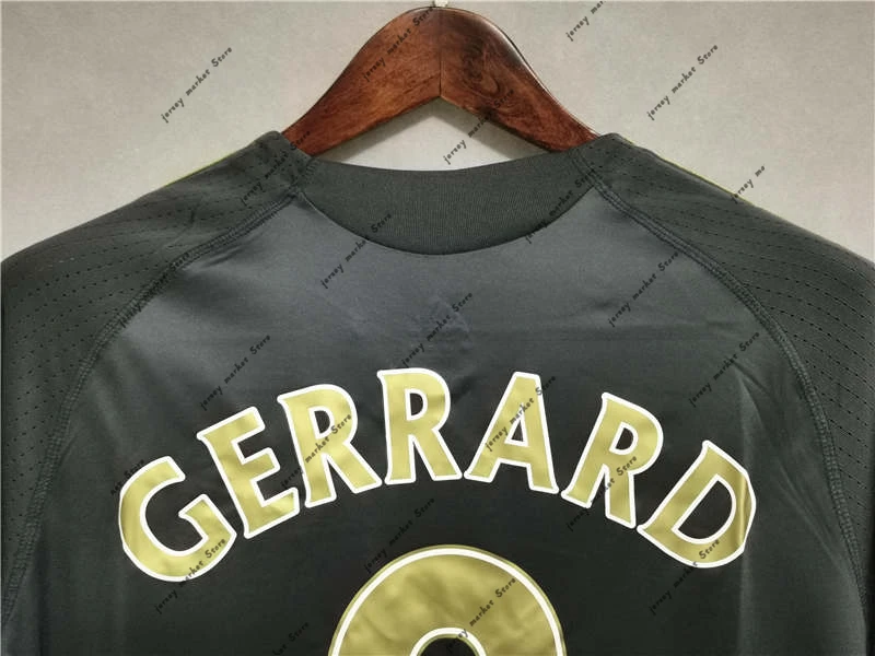 

8 GERRARD 2009-10 away black Retro Soccer Jersey Classics Football Shirt chandal hombre futbol trainingspak voetbal Custom print