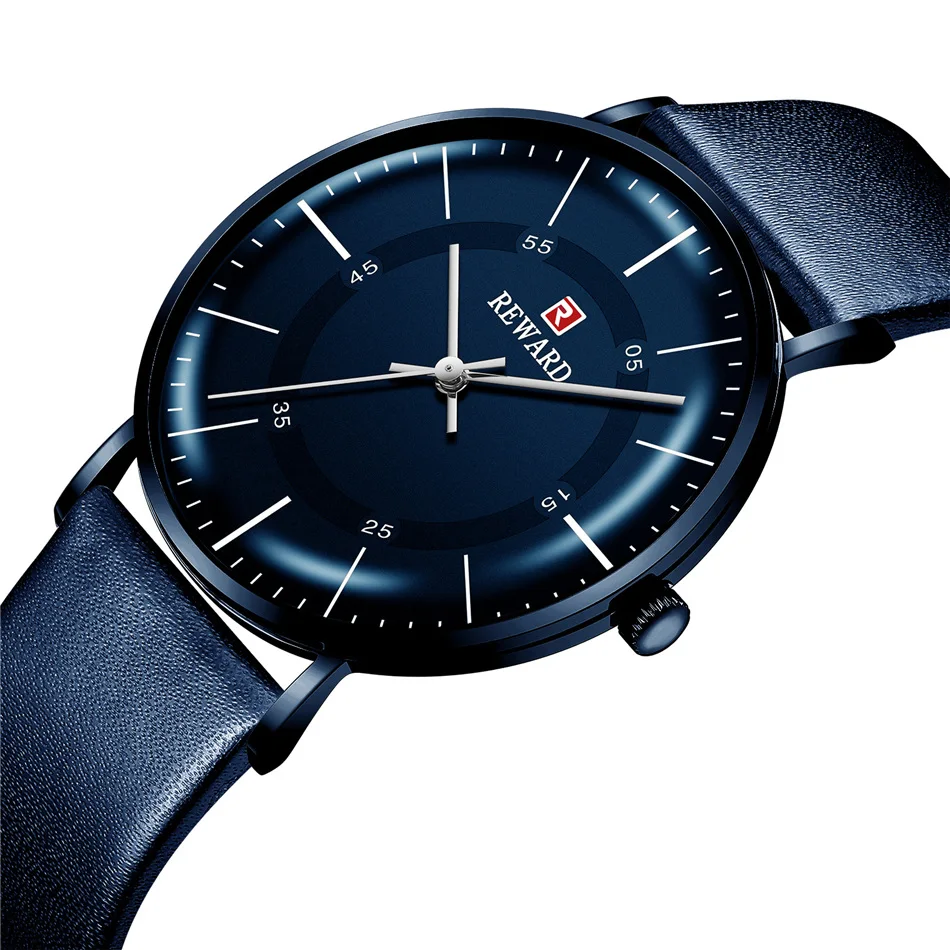 Часы наручные мужские Ультра тонкие повседневные Модные Кварцевые