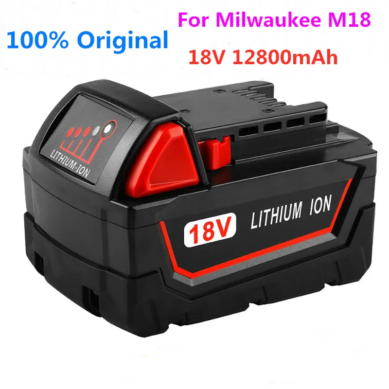 Литий ионный аккумулятор 18 в 12800 мА/ч для Milwaukee M18 48 11 1815 1850 2646 20 2642 21CT + бесплатная