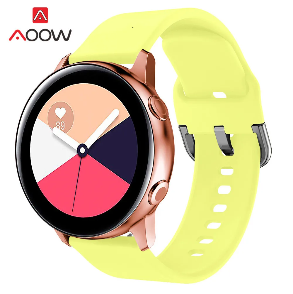 20 мм силиконовый ремешок для часов samsung Galaxy Watch Active 42 мм браслет ремешок для gear S2 Huami Amazfit Bip huawei Watch 2