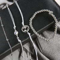 european american fashion map opal bead necklace bracelet four piece ornament fashion jewelry bracelets