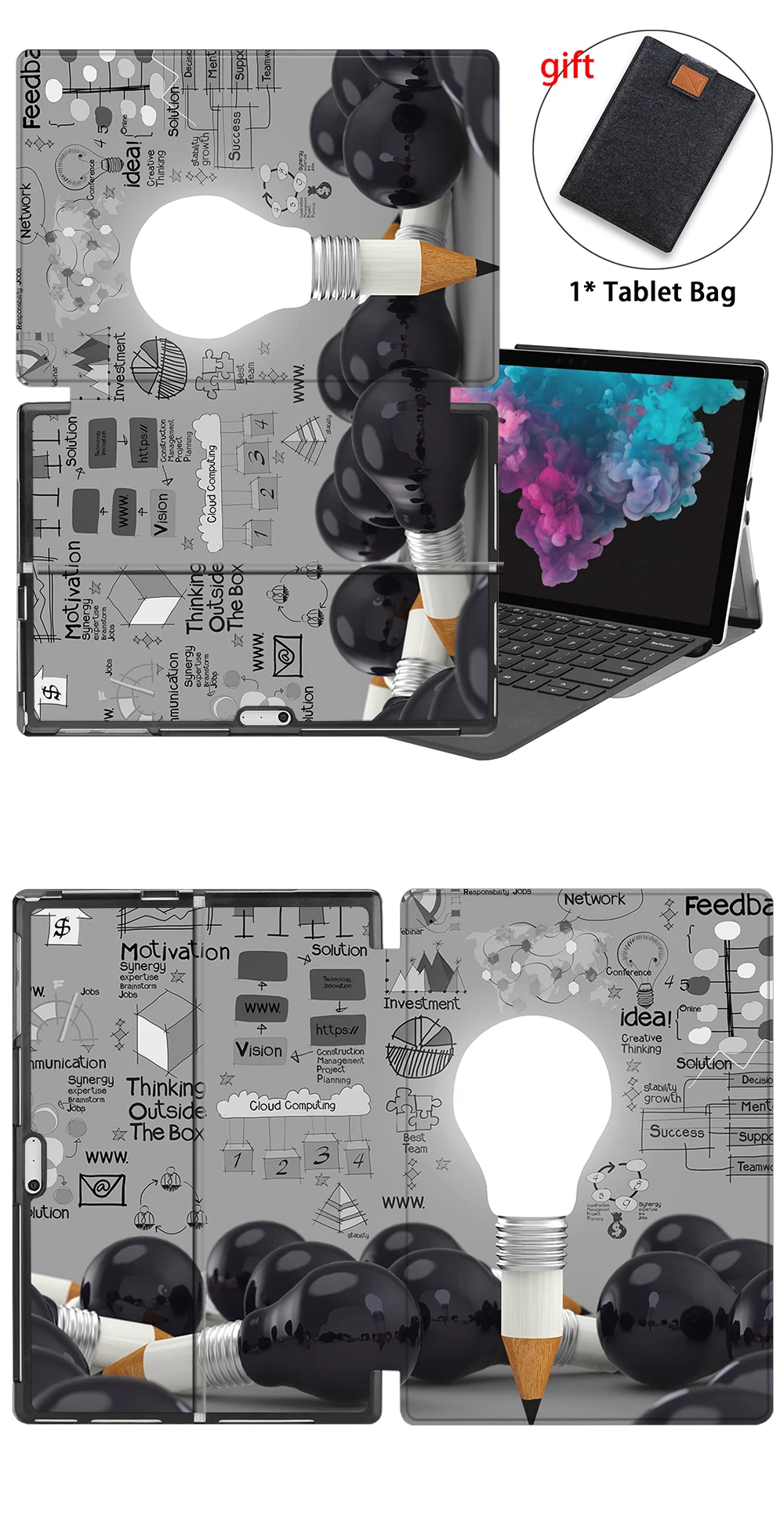 MTT чехол из полиуретановой кожи для планшета для microsoft Surface Pro 4 5 6 12,3 дюймов складной откидной Чехол-подставка защитный чехол с граффити