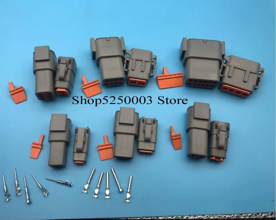 Deutsch DTM 2-12P DTM06-2/3/4/6/8/12S DTM04-2P 3P 4P 6P 8P 12P 20-24AWG Водонепроницаемый разъем с контактами