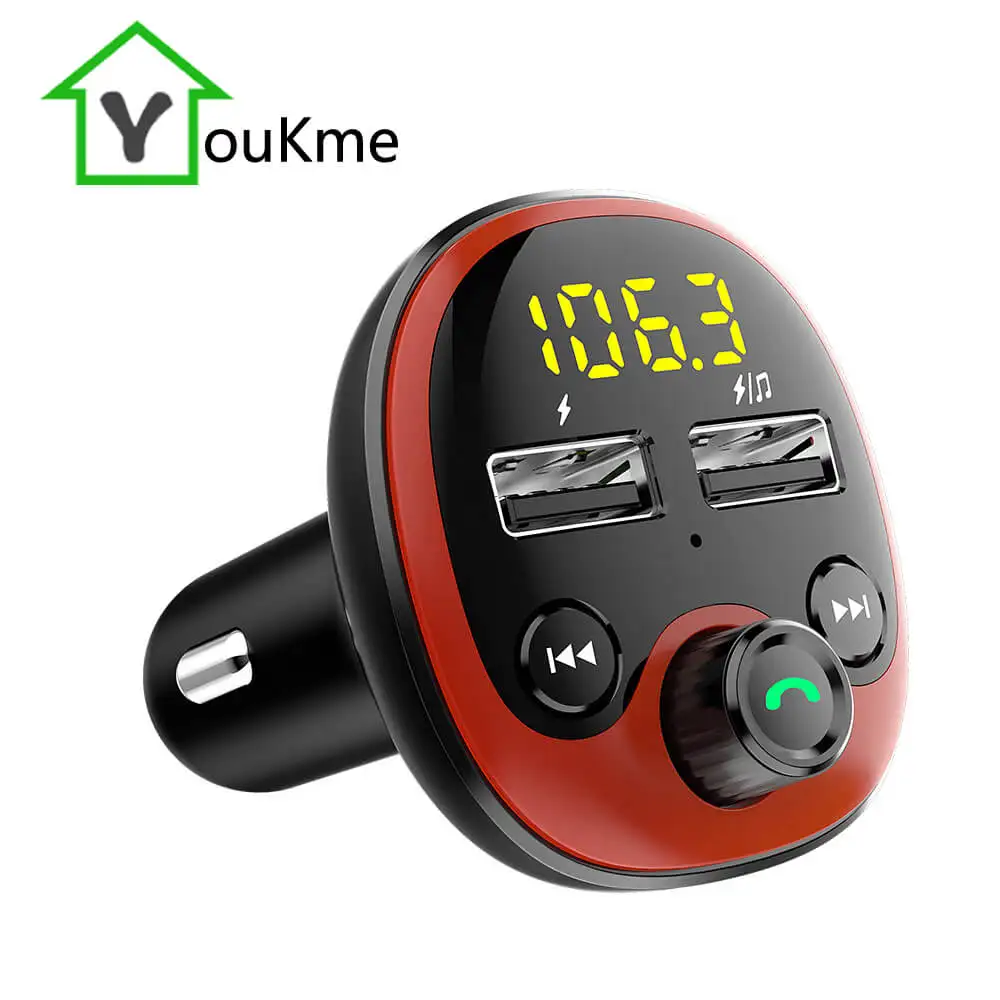 Car Charger FM Transmitter Wireless Music Bluetooth 5.0 QC 3.0 3.1A Quick Charge TF Card/U-Disk/MP3 Player Phone Accessories
