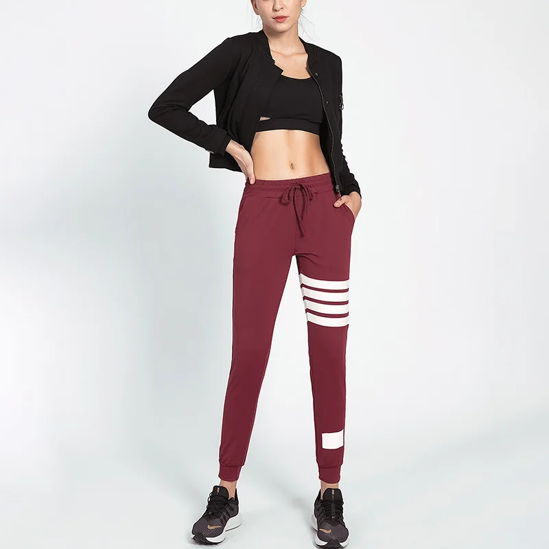 Спортивные милые новые спортивные штаны для женщин Леггинсы йоги с карманом