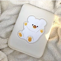 tablet case storage bag tablet laptop liner bag cute female girl for ipad pouch 11 12 13 inch cute little bear is portable