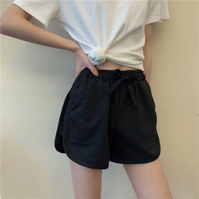 

Shorts Women Hot Sale Harajuku Simple Korean Elastic Waist Summer Popular 3 Colors Jogger All-match Soft Students Female New Ins