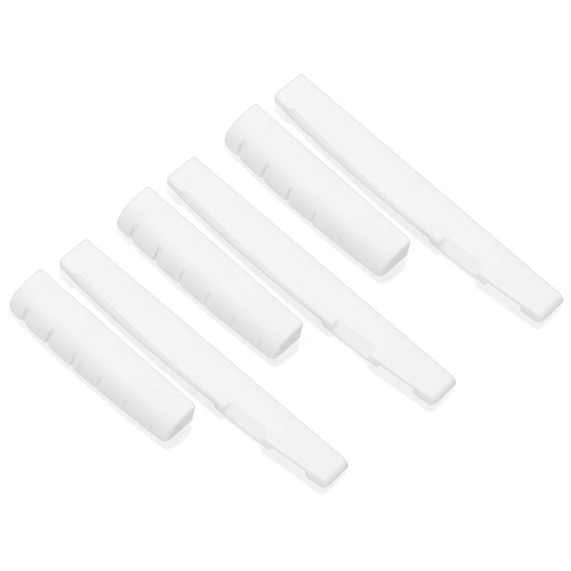 3 Set (6Pcs) Guitar Nut And Acoustic Bridge Saddle Made Of Bone For 6 Strings Classical Guitar