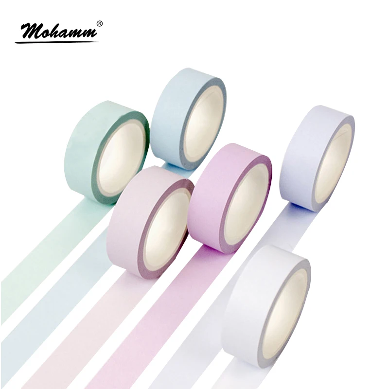 15 мм x 8 м одноцветная синяя Милая Радужная маскирующая васи лента японская