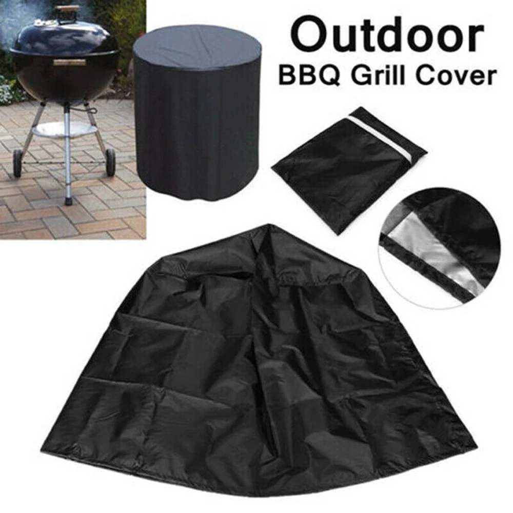 Сад патио круглый огонь яма крышка водонепроницаемый УФ протектор гриль барбекю