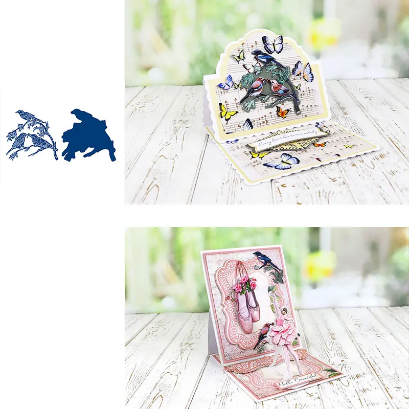 

Songbird metal cutting mold scrapbook diary decoration mold embossing template DIY greeting card handmade 2021