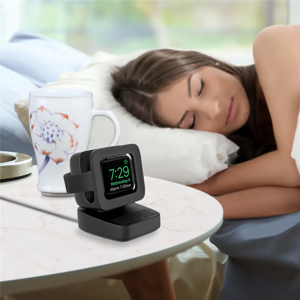 Силиконовая подставка для Apple Watch 5 4 3 2 аксессуары зарядного устройства подходит