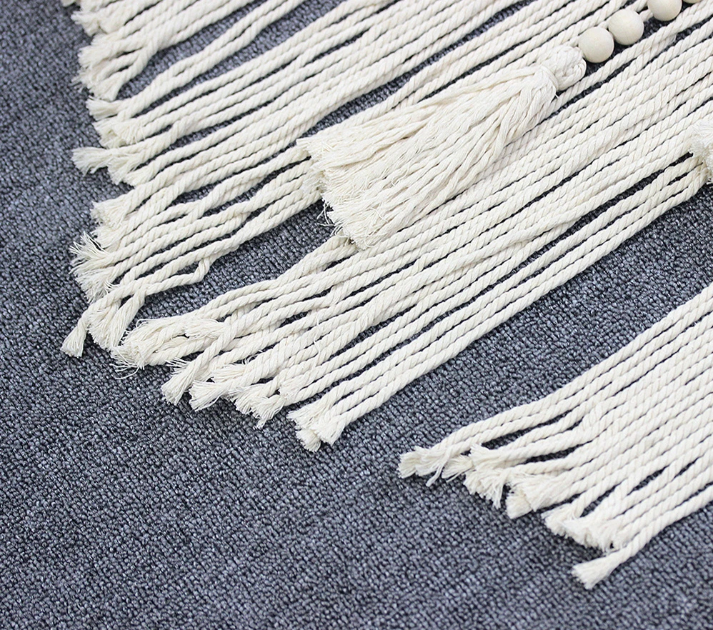 

1pc Elegant Handicrafts Heart Macrame Wall Hanging Tapestry Bohemian Woven Tapestry Geometric Art Bedroom Living Room Decoration