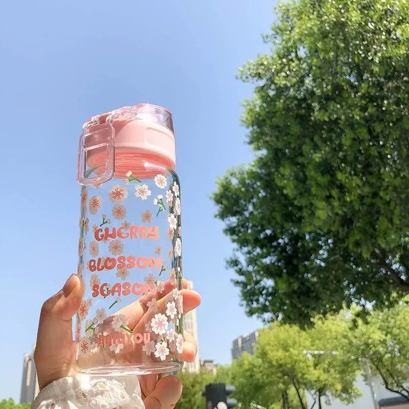 Стеклянная чашка Женская Студенческая Корейская креативная водная с ветровой