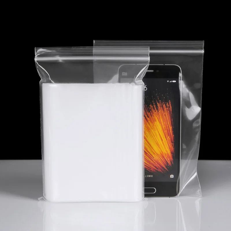 0.20 мм Zip Lock Grip Прозрачные Пластиковые Упаковочные Пакеты Пищевой PE Класс Закуски