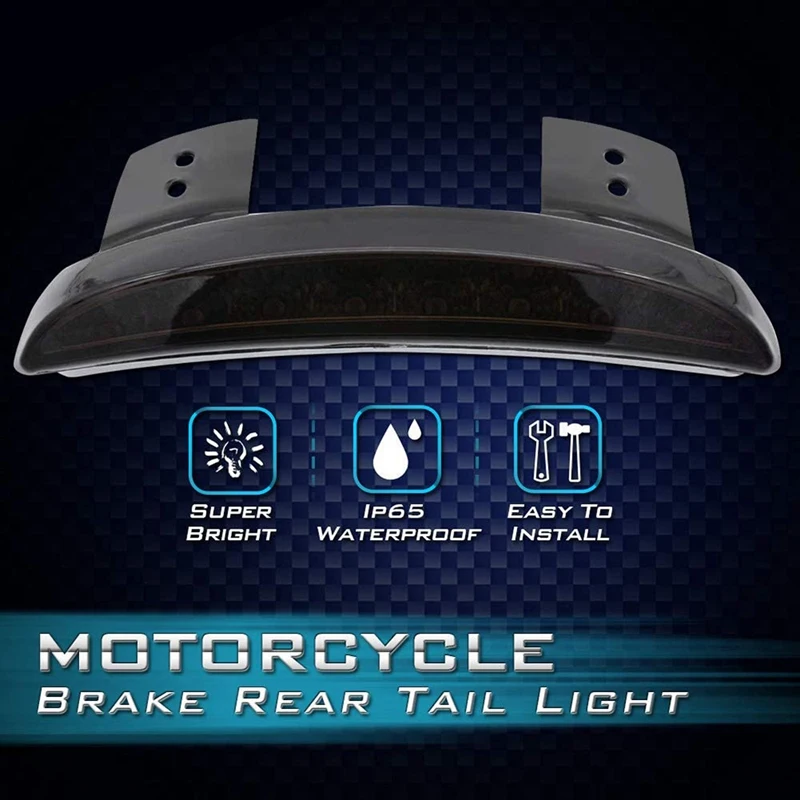 

AP68-New Motorcycle Accessories Smoke Black Chopper Fender Edge LED Tail Light for Iron Sportster XL883 1200