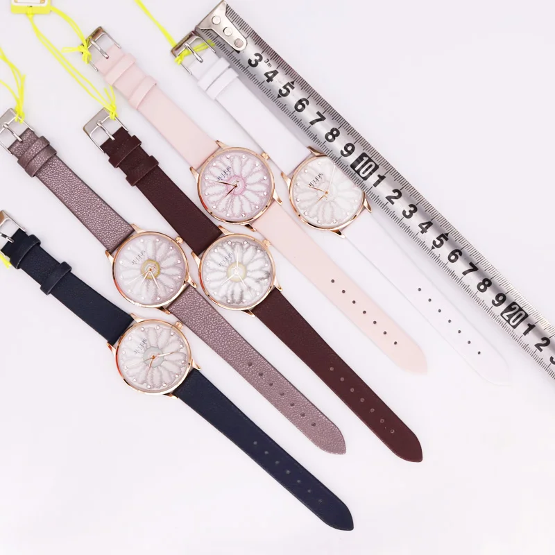 

Julius Women's Watch Leather Fashion Dress Ladies Wrist Female Clock Japan Quartz Sunflower MIYOTA Quartz Hours Gift Box