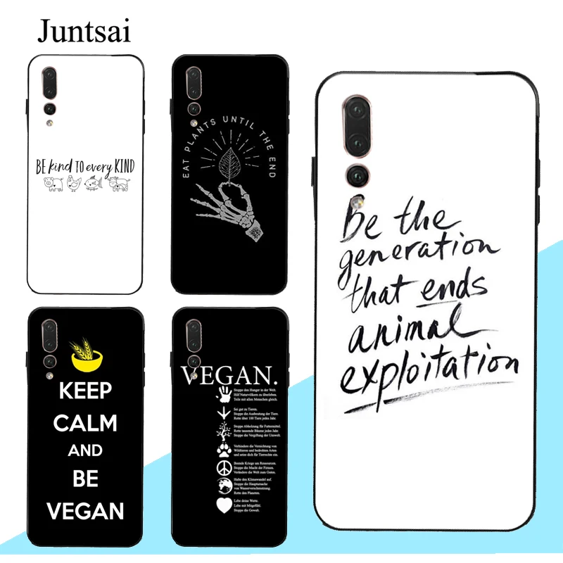 Чехол Veganism с цитатами для Huawei Mate 10 20 30 Lite P10 P20 P30 P40 Pro P Smart 2019 Z | Мобильные телефоны и