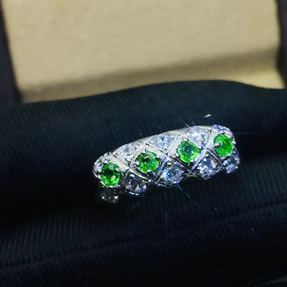 KJJEAXCMY Изящные Ювелирные изделия из натурального Tsavorite 925 пробы серебряные новые