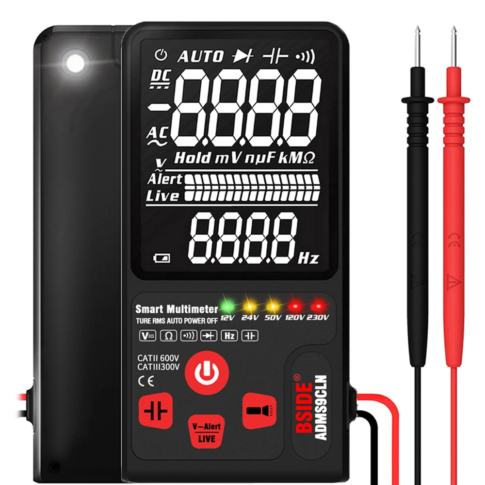 9999 Цифровой мультиметр BSIDE ADMS9CLN Большой 3 5 &quotЖК дисплей он лайн Дисплей