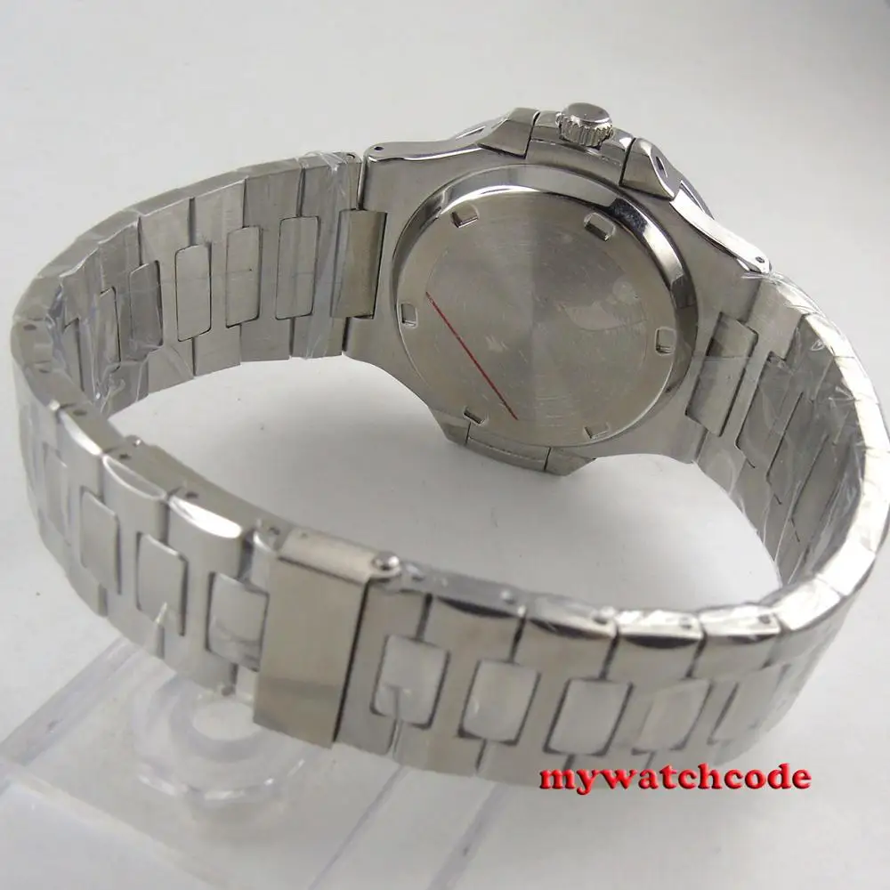 Квадратные 40 мм синий стерильный циферблат сапфировое стекло индикатор Даты