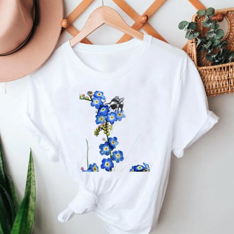 

Women's Clothing Summer Short Sleeve Plant Printed T Shirt Women Graphic Tshirt Harajuku Tops Tee Shirt Femme T-shirt Female