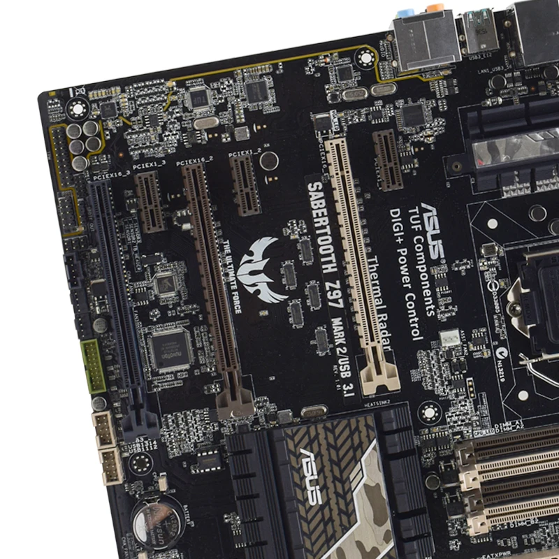 Online FÜR ASUS SABERTOOTH Z97 MARK2/USB 3,1 Desktop-Mainboard Intel Z97 LGA 1150 DDR3 32GB PCI-E 3,0 USB 2,0 ATX Verwendet Motherboard