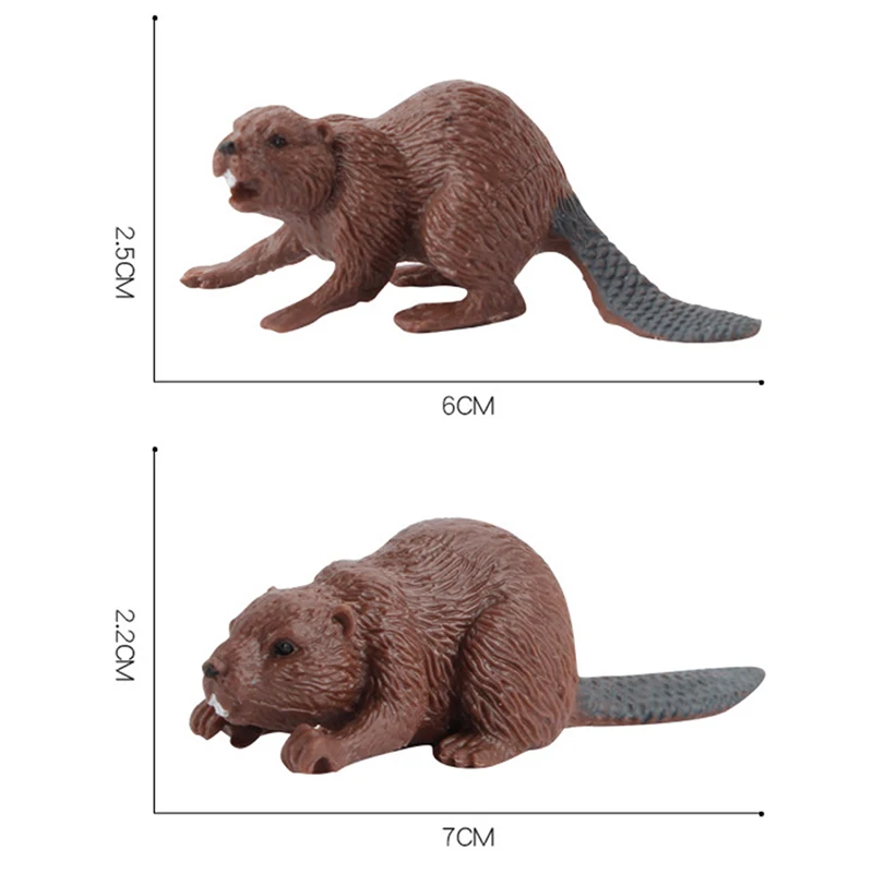 3 шт./компл. имитация леса диких животных модель барсука Росомаха антиера бобра