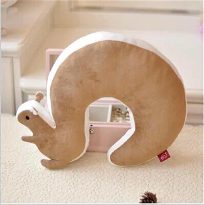 

1Pcs Novelty Squirrel Animal Cotton Plush U Shape Neck Pillow Travel Car Home Pillow Nap Pillow Health Care