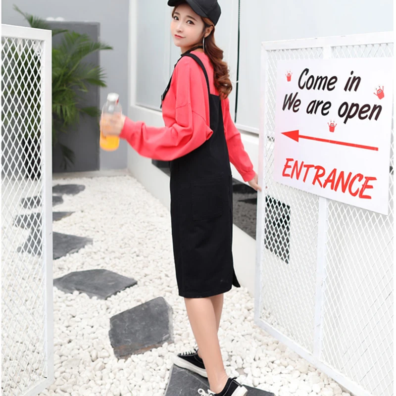 Женская юбка на подтяжках белая розовая Черная Юбка До Колена модель B02006B в