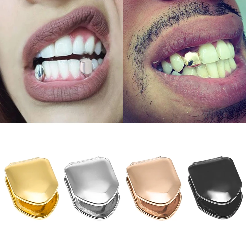 Новый пользовательский маленький золотого цвета с одним зубом грильц хип хоп - Фото №1
