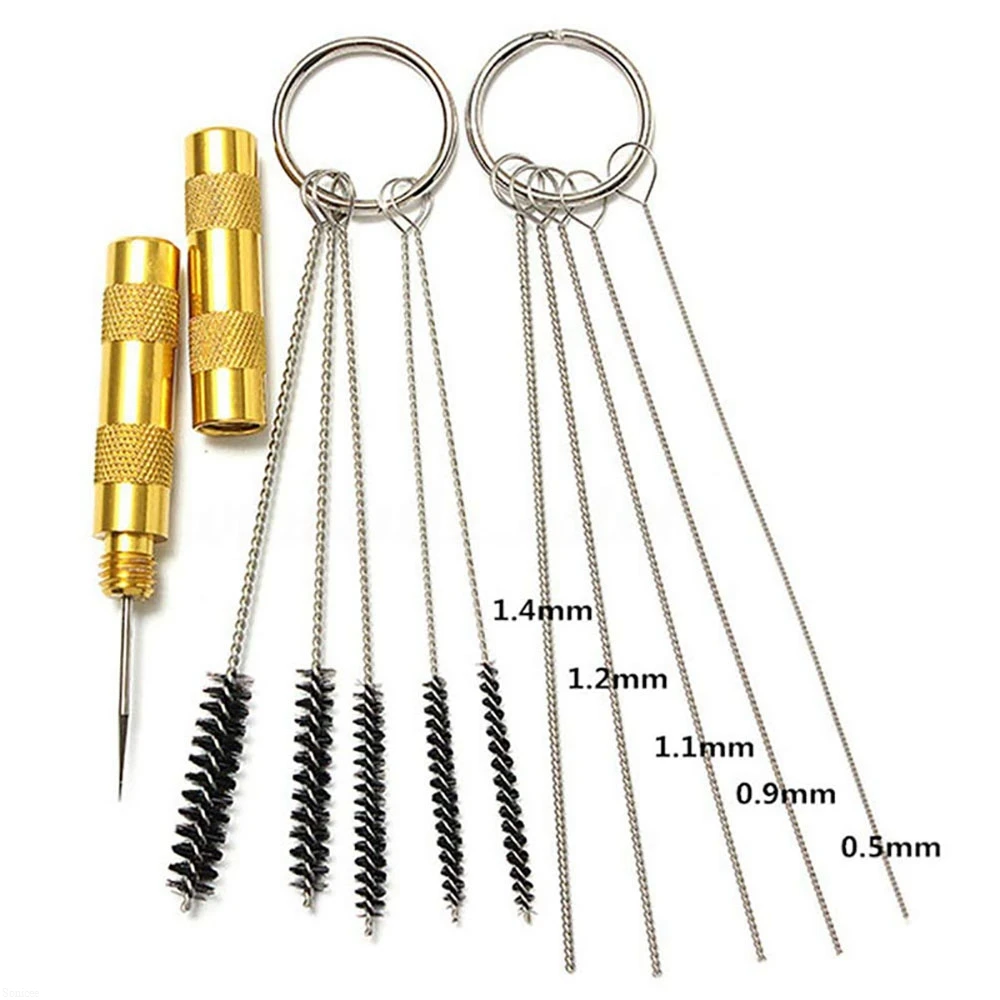 

1 Set Airbrush Spray Nozzle Cleaning Repairing Tool Kit Needle & Brush Set Cleaner Tattoos Accessories