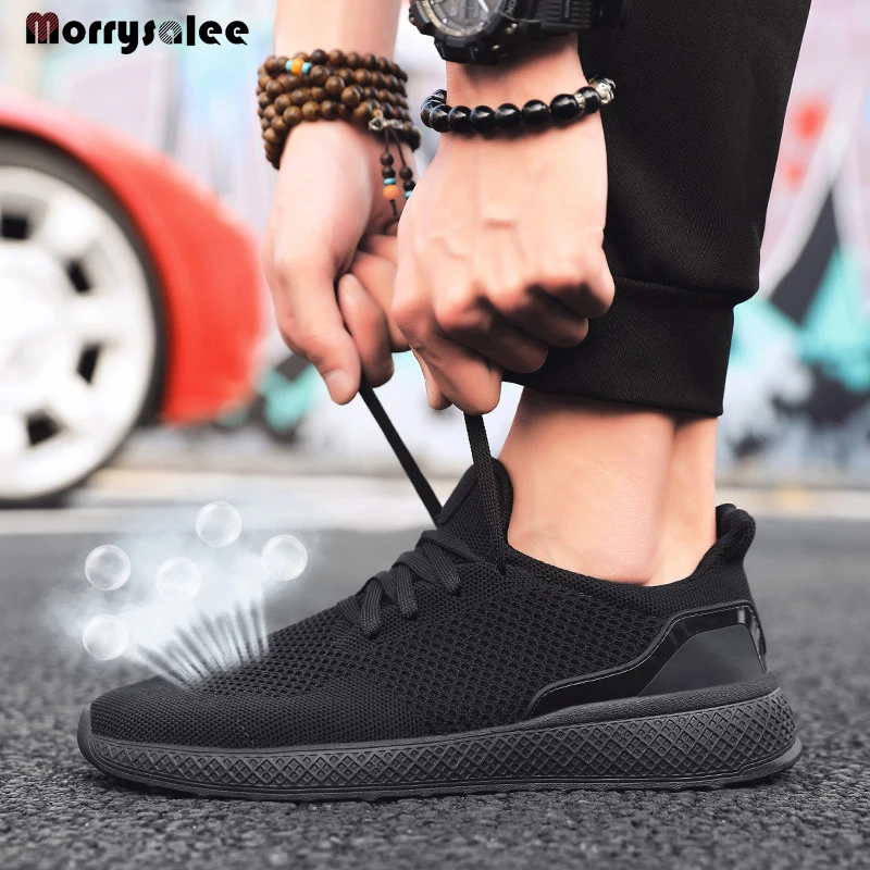 Fashion Outdoor Men's Sports Shoes High Quality Casual Breathable Soft Jogging Men's Shoes Mesh Top Flat Bottom 2022