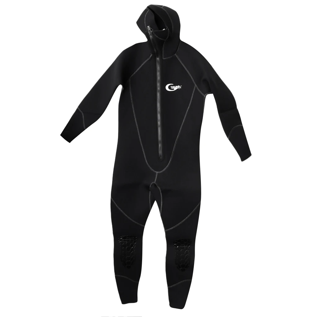 Неопреновый гидрокостюм с капюшоном комплект для подводного плавания передней