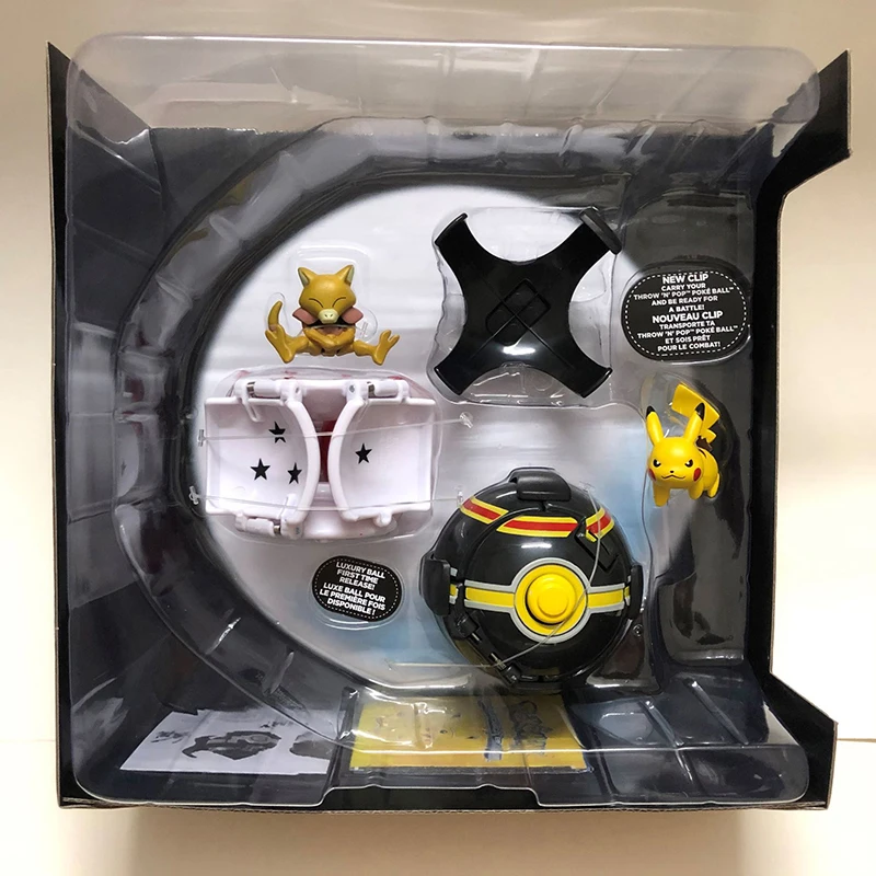 

Original Pokemon Pikachu Throw 'N' Pop Pokeball Action Figure Set Clip and Go Kids Gift