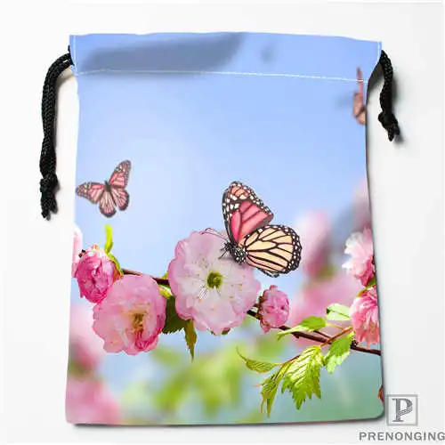 Custom Printing blue-butterfly Drawstring Shopping Bags Travel Storage Pouch Swim Hiking Toy Bag Unisex Multi Size19-01-04-21 | Багаж и