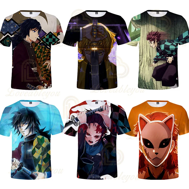 

3D Anime Haikyuu Shirt Demon Slayer: Kimetsu No Yaiba Cosplay Costumes T-shirt High School Top T Shirt Uniform