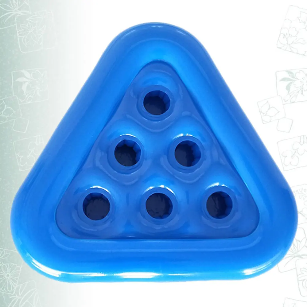 

Water Beer Holder PVC Inflatable Triangular Water Party Game Cup Float Mat Beer Tray (Blue)