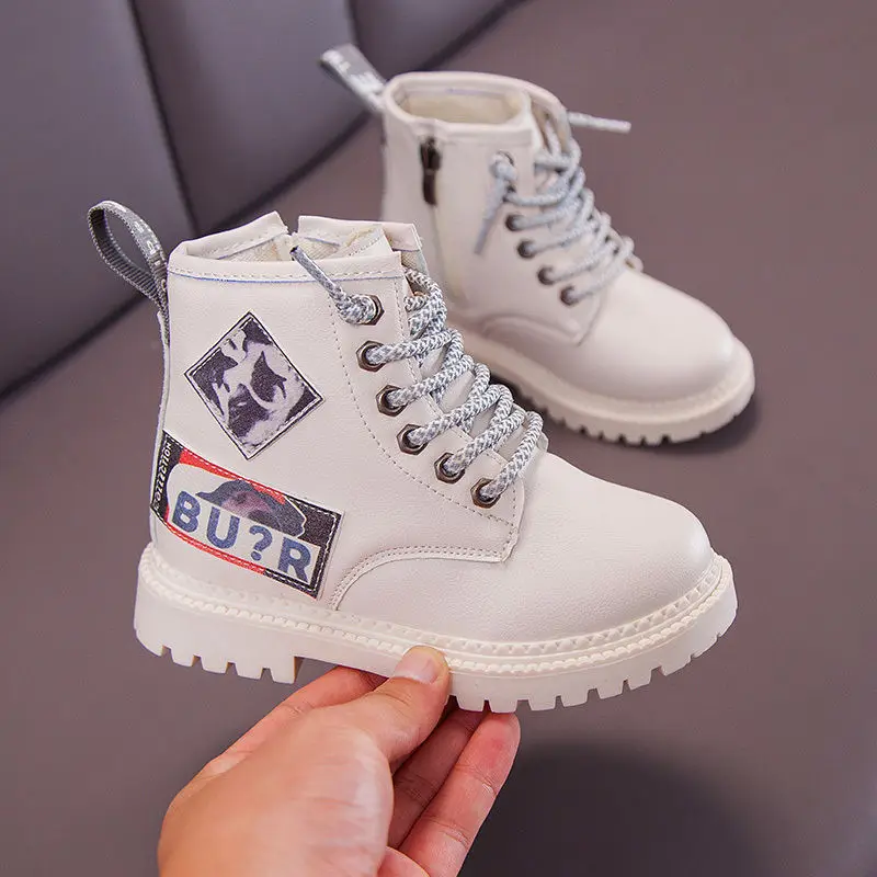 Новые Детские Ботинки Martin на осень и зиму новая кожаная детская обувь для показа