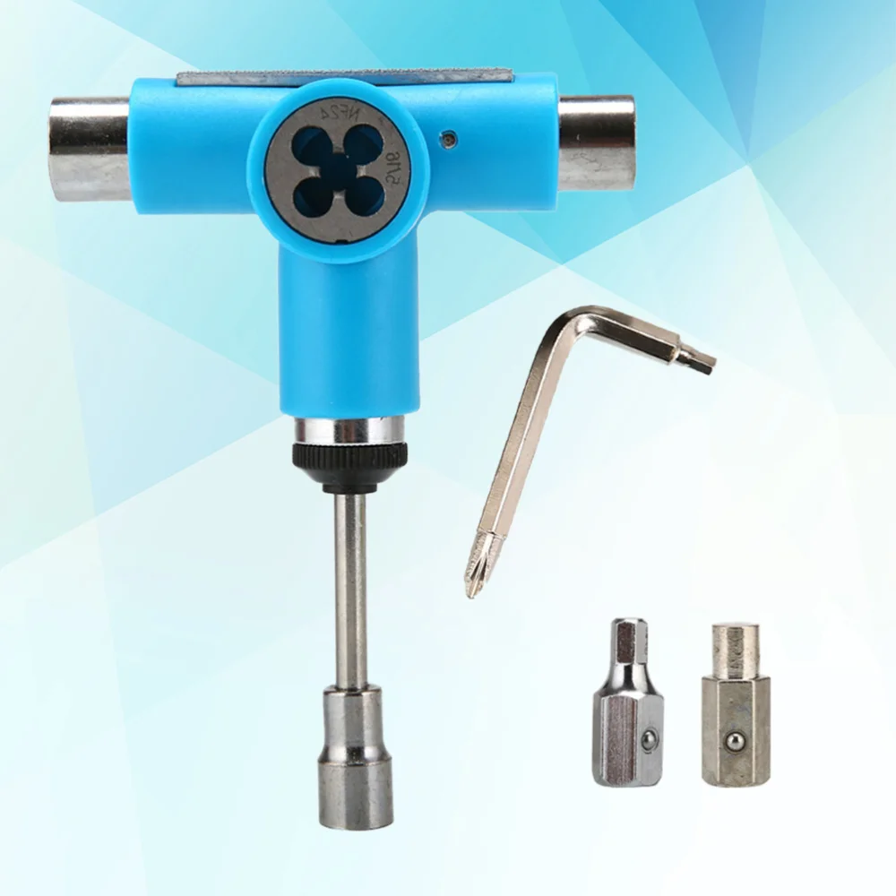 

All-In-One Multifunctional Portable T-tool Tools Set Skateboard Tool for Skateboards Longboards Mini Skateboards and Cruis
