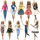 Нагорный Карабах 10 шт.партия новые куклы повседневные на каждый день, комплект модной одежды для куклы Барби аксессуары кукла благородная Одежда Лучший ребенок девочка подарок 4X