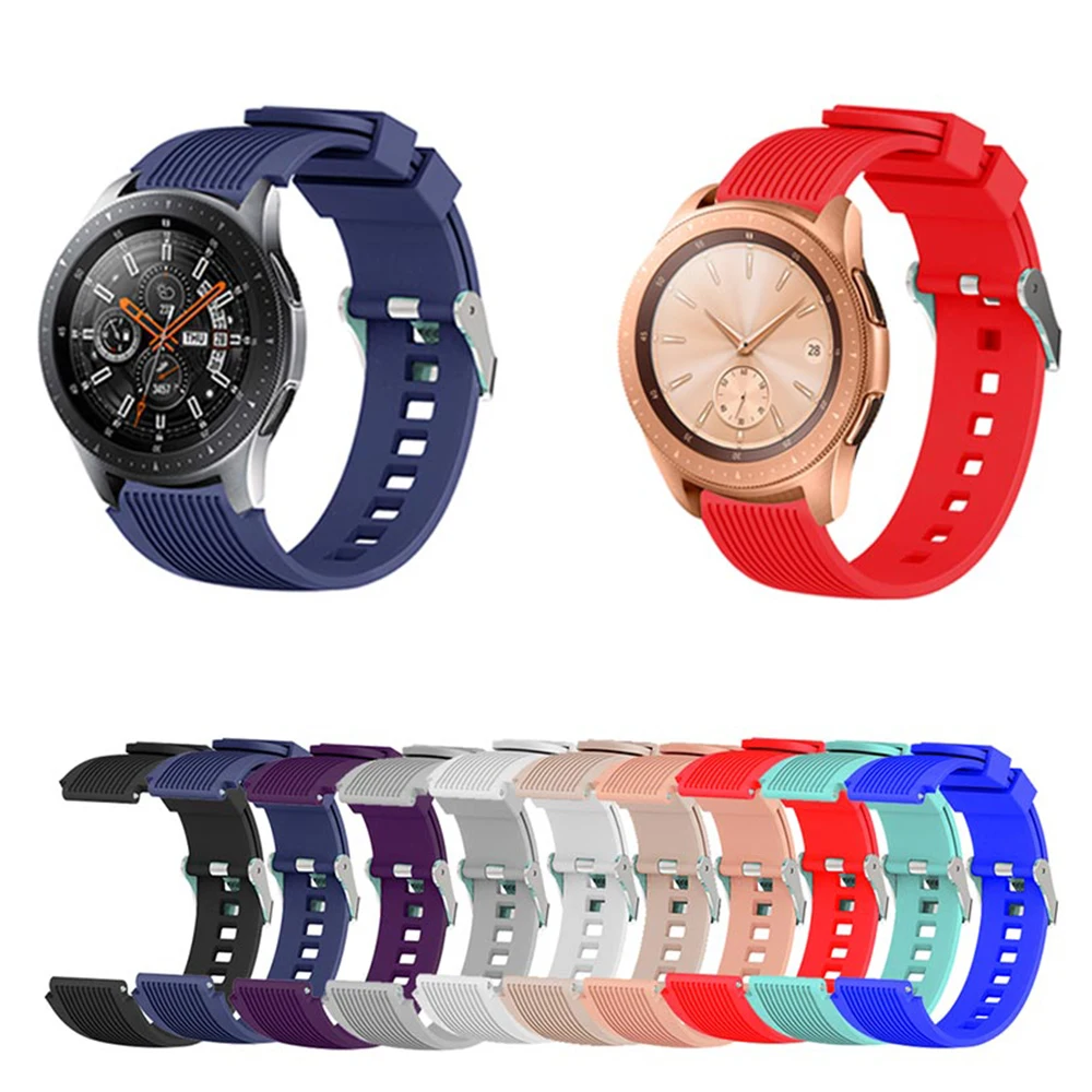 

For Samsung Galaxy Watch 42mm 46mm Replacement Straps, Soft Silicone Bands for Galaxy Watch 3 41mm 45mm