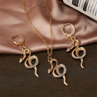 unusual set for womens jewelry a new personality snake shaped stainless steel pendant necklace around the neck