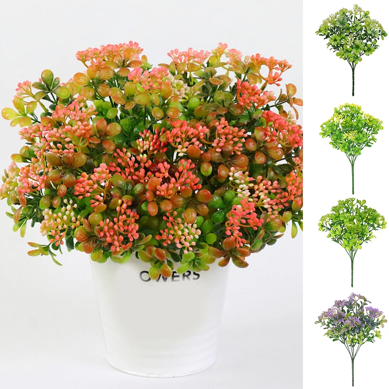 

Fence Flower Arrangement Potted Small Wild Fruit Potted Plants Desktop Potted Plants Polychromatic Plastic Home Potted Plants