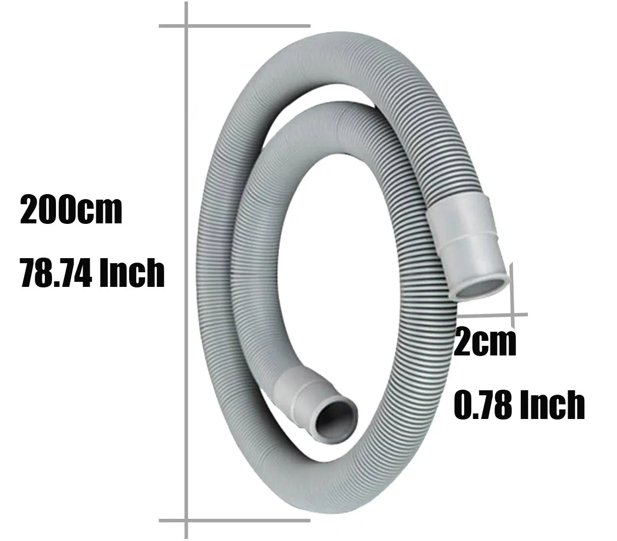 

Washing Machine Extension Kit 2m Extension Pipe Plastic Hose Retractable Set Flexible Wash Machine Dishwasher Drain Hose