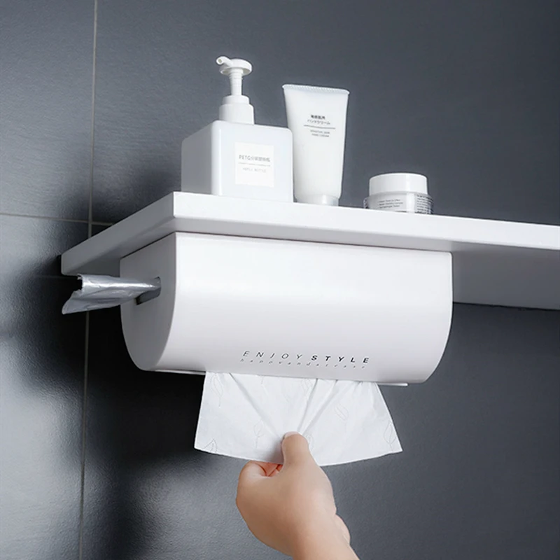 Кухонная коробка для Салфеток Настенный Держатель рулона бумаги мешок мусора